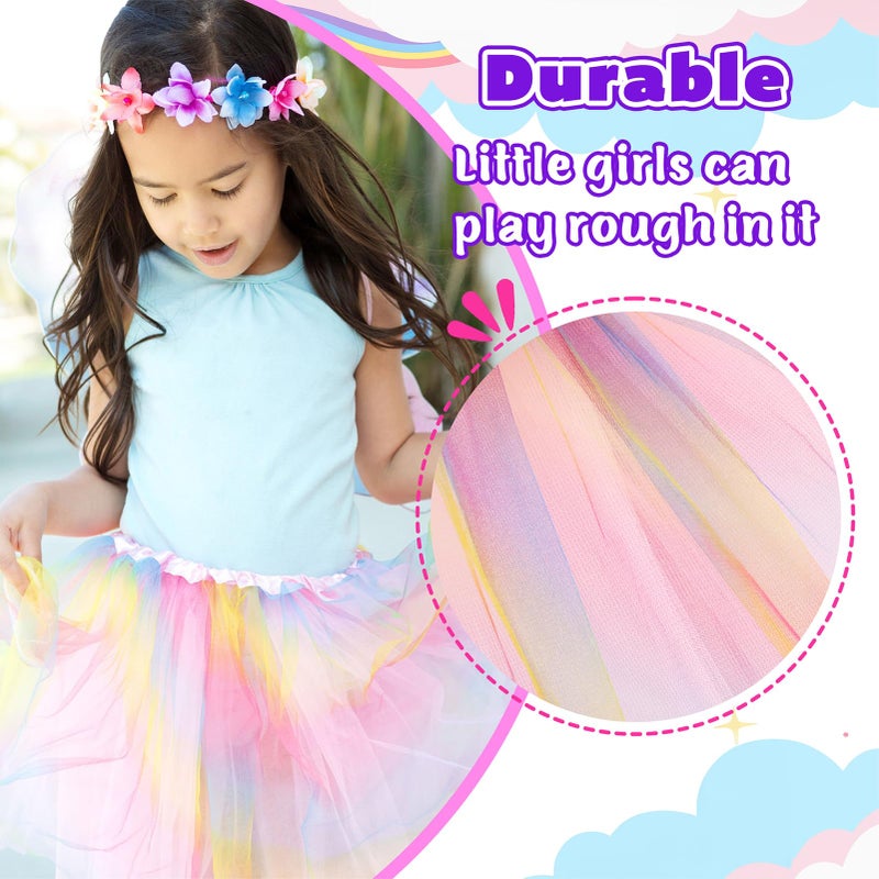 kilofly Girls Ballet Tutu Kids Birthday Princess Party Favor Dress Skirt Set of 6 Multicolored - Image 5
